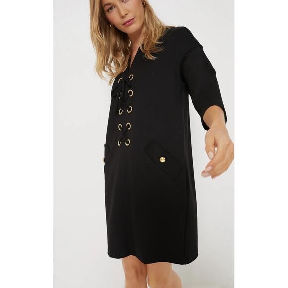 Tuckernuck Black Ellington Dress Small Classic Elegant Minimalist Contemporary - Picture 6 of 15